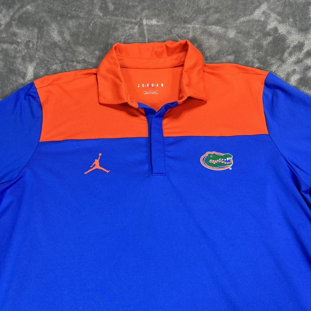 Florida Gators Air Jordan Polo Shirt L Mens 2 Tone Performance Team Coach Player